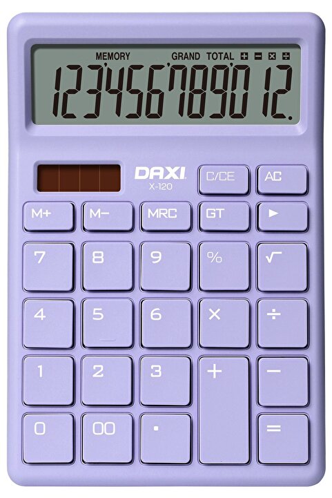 Daxi X-120 LİLA 12 HANELİ HESAP MAKİNESİ