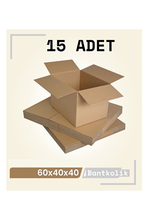 bantkolik 60x40x40cm 15 Adet Boş Koli, Karton Kutu, Çeyiz Kutusu, Taşınma Kolisi, Toptan, Kutu ve Ambalaj