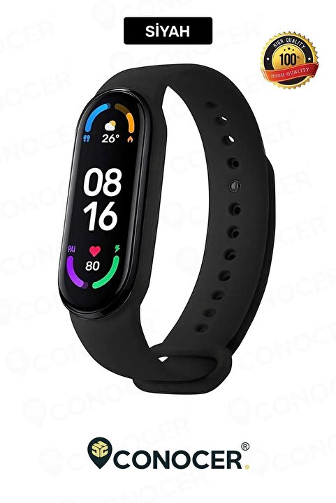CONOCER Xiaomi Mi Band 5 Ve 6 Uyumlu [ Yüksek Kalite] Silikon Kordon Kayış