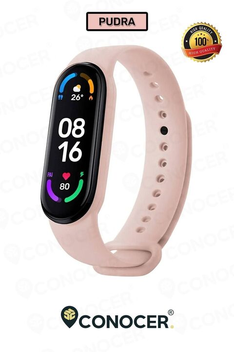 CONOCER Xiaomi Mi Band 5 Ve 6 Uyumlu [ Yüksek Kalite] Silikon Kordon Kayış