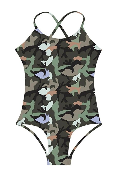 SLIPSTOP Ranger Junior Swimsuit Haki Çocuk Mayo