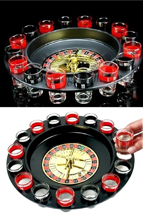 MİSSİNG Rus Ruleti Drinking Roulette Shot Bardaklı Tekila Içki Oyun Seti 16 Bardaklı