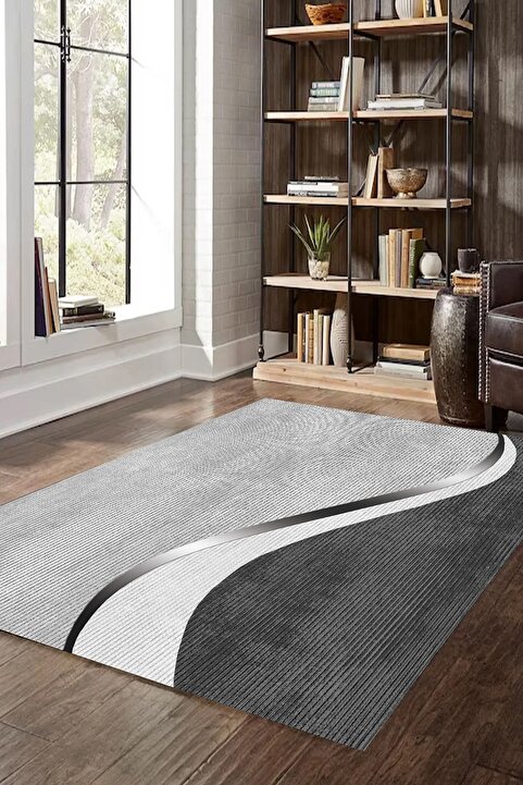 YTR HOME Dijital Baskı Yıkanabilir Kaymaz Taban Dekoratif Salon Mutfak Halısı Yolluk