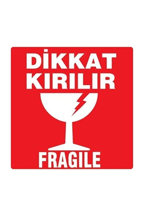 Zebra Dikkat Kırılır Etiketi 100*100 500 Lü Adet