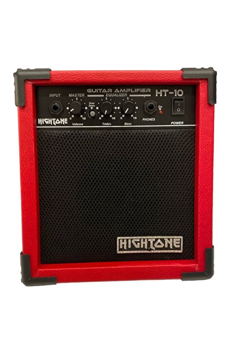 High Tone KIRMIZI Hightone 10 Watt Elektro Gitar Combo Amfi Over Drive Kulaklık Çıkışı