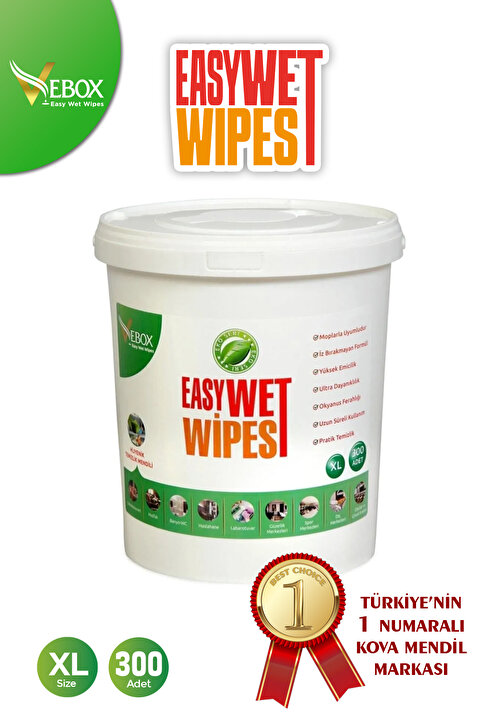VEBOX Easy Wet Wipes Islak Kova Mendil Okyanus Ferahlığı 300 Adet