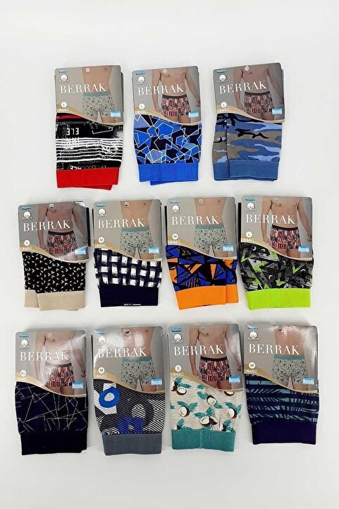 Berrak 7li Trend Desen Erkek Boxer
