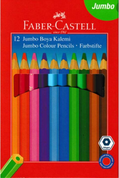 Faber Castell 12li Jumbo Kuru Boya Kalemi