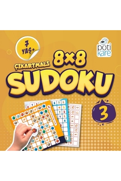 Genel Markalar 8x8 Çıkartmalı Sudoku 3 - Pötikare Yayıncılık - Pötikare Kolektif Kitabı