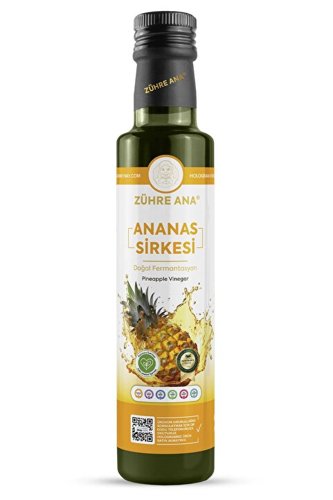 Zühre Ana Ananas Sirkesi 500 Ml Doğal Fermantasyon Pineapple Vinegar