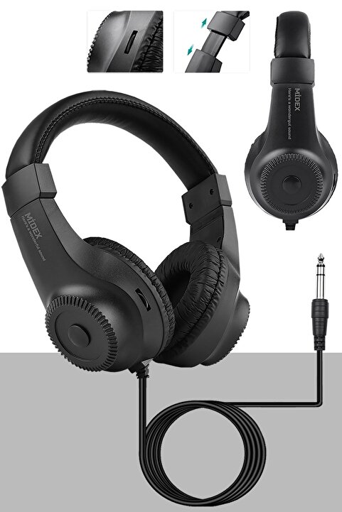 Midex Rs-20 Stereo Kulaklık Çok Amaçlı Stüdyo Referans Dinleme Dj (6.35 Mm Jack Çıkışlı)