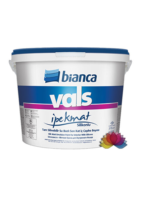 Bianca Vals İpekmat Silikonlu Silinebilir Duvar Boyası - Parfümlü 7.5 Lt