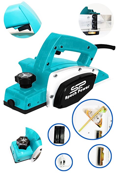 Spech Power 1500 Watt Çift Bıcaklı Professionel Planya Makinası 2 Yıl Garantili