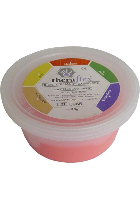 Thera Flex Theraflex Putty El Egzersiz Hamuru Kırmızı Renk (orta) 85 Gr