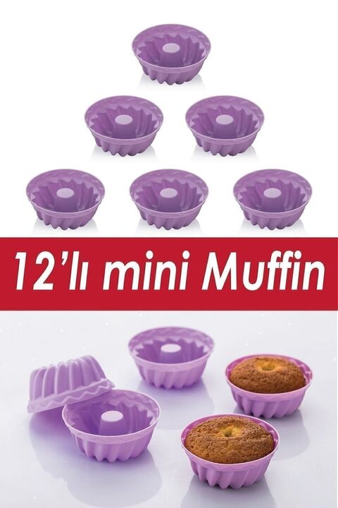 Soft Chef 12'li Silikon Klasik Kek Kalıbı Fma08105