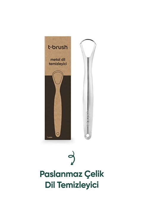 TBRUSH Paslanmaz Çelik Dil Temizleyici / Dil Sıyırıcı