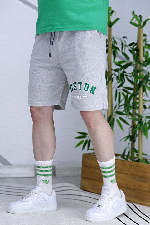 WAFRA Erkek Boston Baskılı Yazlık Penye Şort