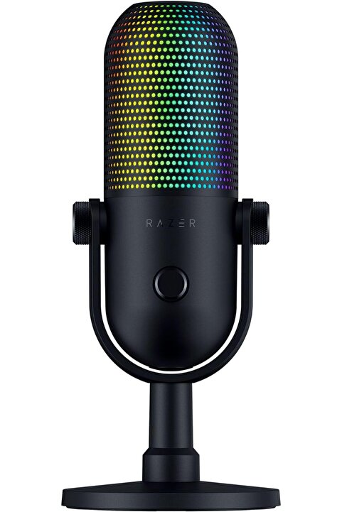 RAZER Seiren V3 Chroma RGB USB Mikrofon Dokunarak Sessize Alma Özellikli - Siyah