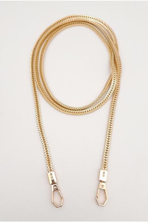 İthal 120 Cm Light Gold Renk Kancalı Çanta Zinciri