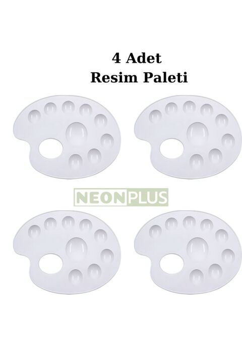 NEON PLUS Resim Paleti 4 Adet, Boya malzemeleri