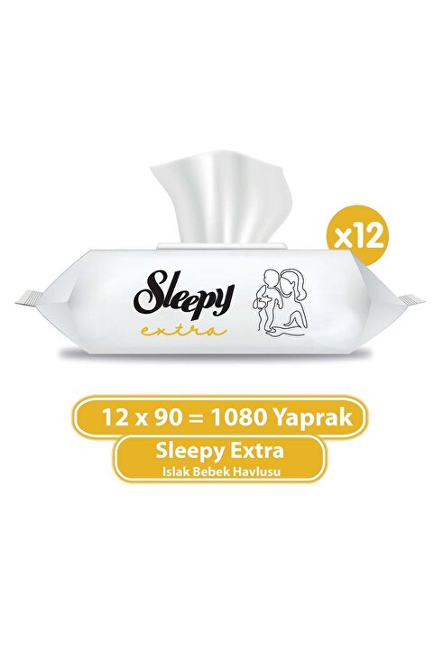 Sleepy Extra Islak Bebek Havlusu 12x90 (1080 Yaprak)