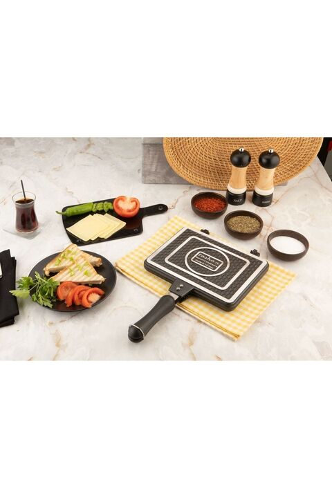 TAŞHAN Döküm Grill Ocak Üstü Tost Makinesi