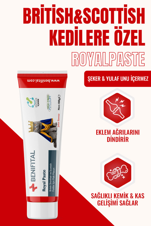 Benifital Royal Paste 100 gr British Ve Scottish Fold Eklem Ve Kas Sistem Destekleyici Premium Malt
