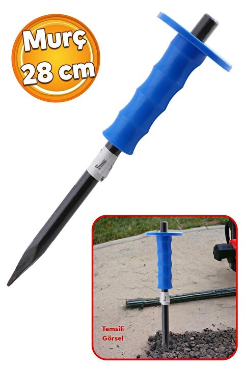 Badem10 Kırıcı Uç Beton Kaya Taş Maden Manuel Delici Murç Hilti Ucu 28 cm