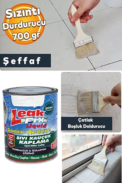 Badem10 Şeffaf Liquid Su Sızıntı Durdurucu Sıvı Kauçuk Kaplama Izalasyon Sızdırmaz Yalıtım 700 gr