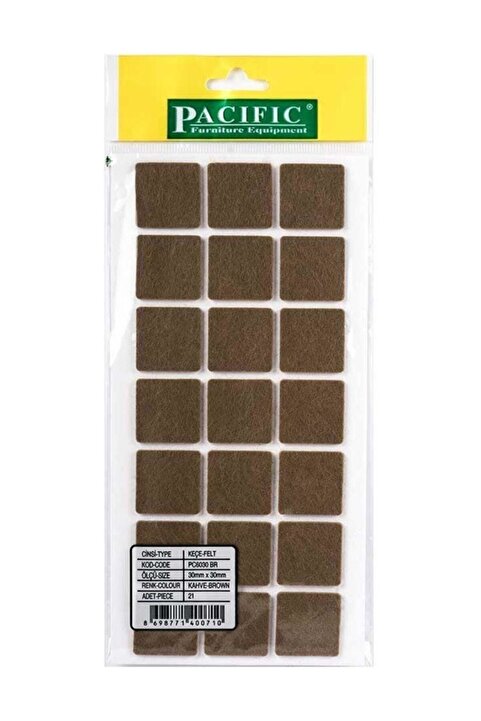 PACIFIC Yapışkanlı Masa Sandalye Keçesi Zemin Koruyucu Keçe 1 Paket ( 30 X 30 )