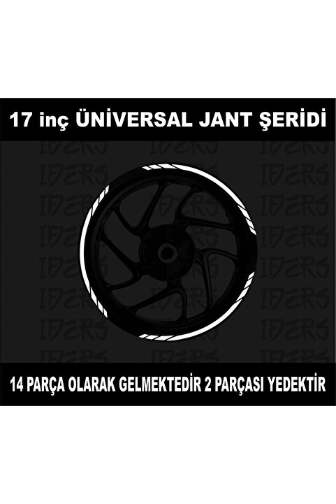 Genel Markalar 17 inç Jant Şeridi Üniversal REFLEKTİF BEYAZ