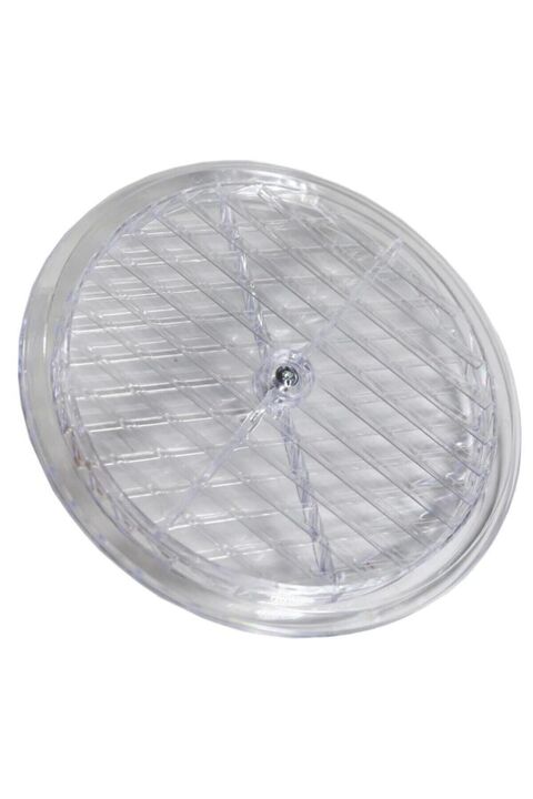 Badem10 Doğalgaz Havalandırma Yuvarlak Mutfak Cam Menfezi Şeffaf 18 Cm