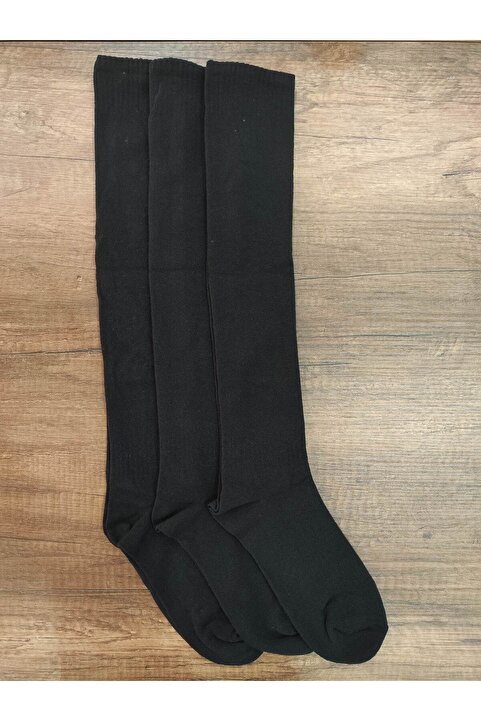 ercey's Unisex 3 Çift Futbol Çorabı Uzun Tozluk Halı Saha Çorabı Pamuklu