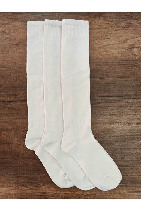 ercey's Unisex 3 Çift Futbol Çorabı Uzun Tozluk Halı Saha Çorabı Pamuklu