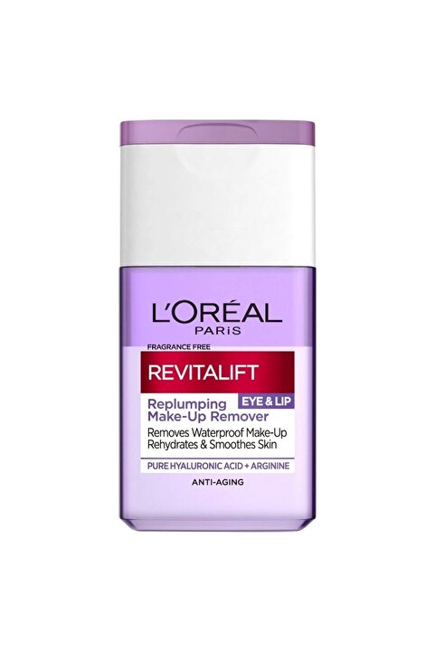 L'Oreal Paris Revitalift Filler Hyaluronik Asit Çift Fazlı Göz Ve Dudak Makyaj Temizleyicisi 125ml
