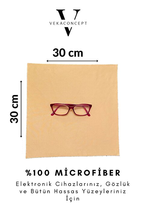 Genel Markalar Büyük Boy Mikrofiber Gözlük Tablet Telefon Temizleme Mendili 30*30 Cm