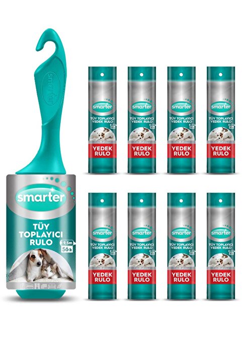 SMARTER Tüy Toplayıcı Rulo + 8 Yedek Kedi Köpek