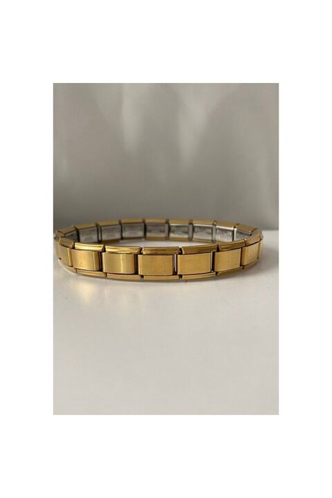 NOWA GOLD İTALYAN CHARM Stainless Steel Nomination 18 CM Bileklik Çelik