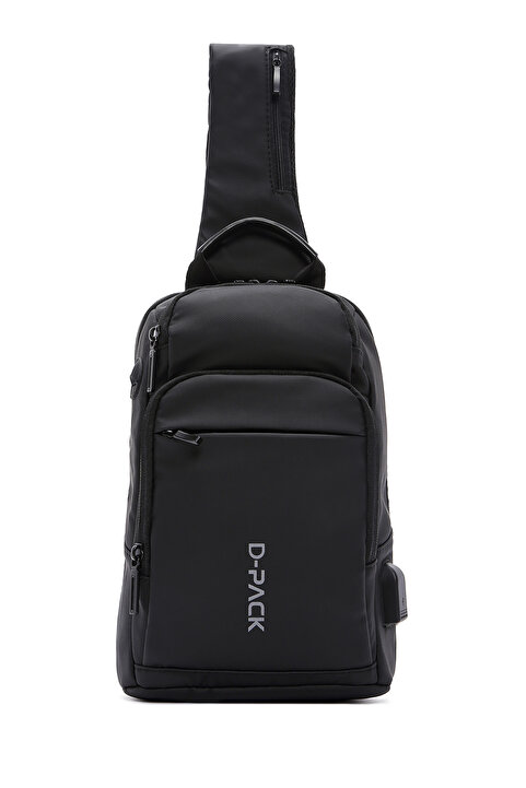 Derimod D-Pack Erkek Siyah Teknolojik Kumaş Çapraz Çanta 23SBD30006F