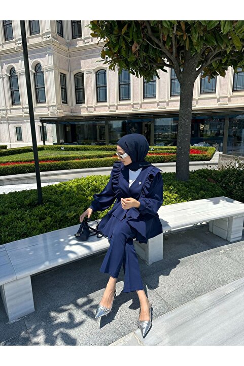 SSDESİNG Roza İkili Takım Lacivert