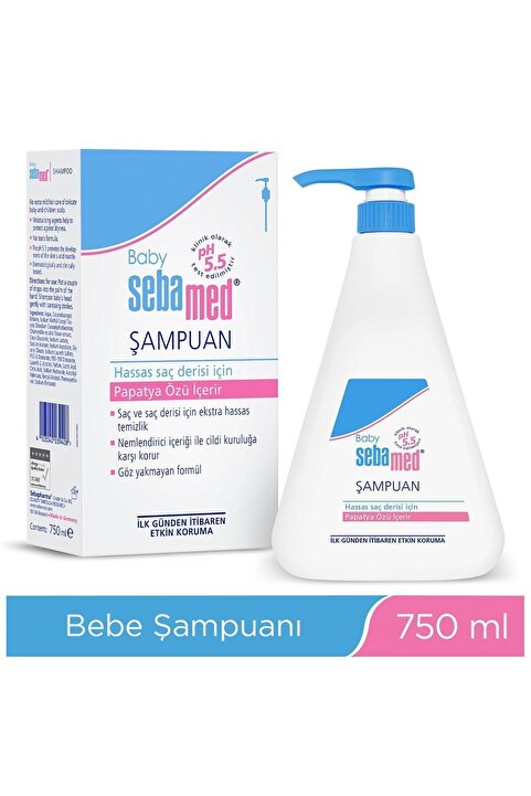 Sebamed Bebek Şampuanı 750 ml pH 5.5 Göz Yakmayan Papatya Özlü Nemlendirici Etkili Saç ve Vücut