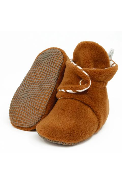 Ella Bonna Kaydırmaz Taban, Bebek Pandufu, Ilkadım Ev Patiği, Terletmeyen Organik Pamuk Astarlı