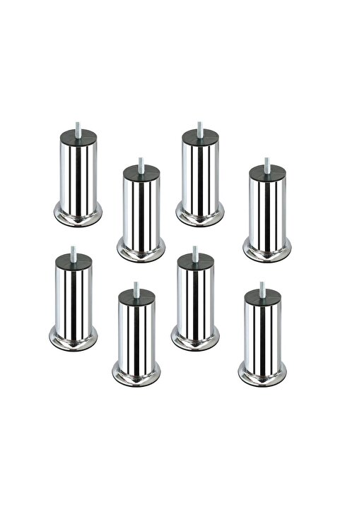 Adem Koç 12 cm Baza Ayağı Koltuk Ayağı Kanepe Ayağı Civatalı M8 (ince Diş) (8 Adet)
