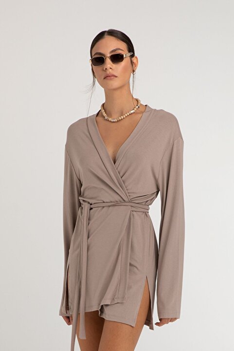 SHEISMONO Ultra Soft Zoe Kimono Vizon