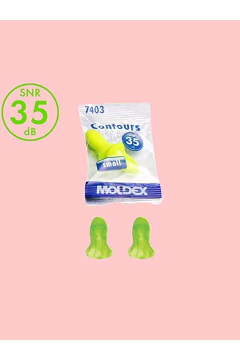 MOLDEX Contours (7403) Ergonomik Tasarımlı Ders Çalışma - Uyku Kulak Tıkacı - 10 Çift - Small Beden