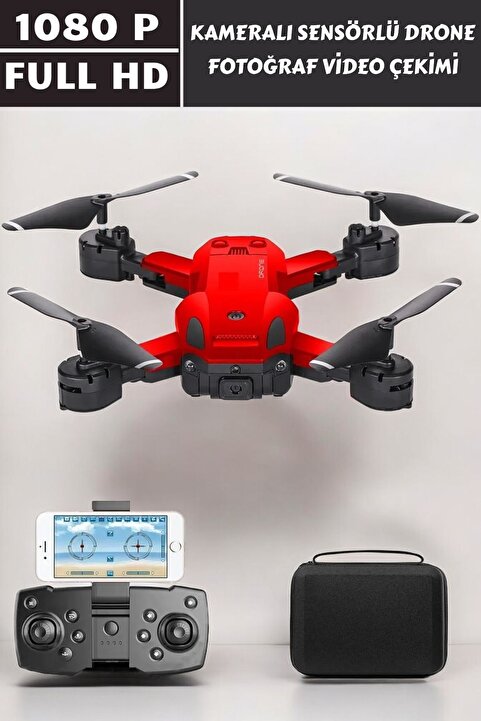 YILDIRIM OYUNCAK 1080p Hd Kameralı Otomatik Iniş Kalkışlı Katlanabilir Drone - Hd Kameralı Drone Taşıma Çantalı