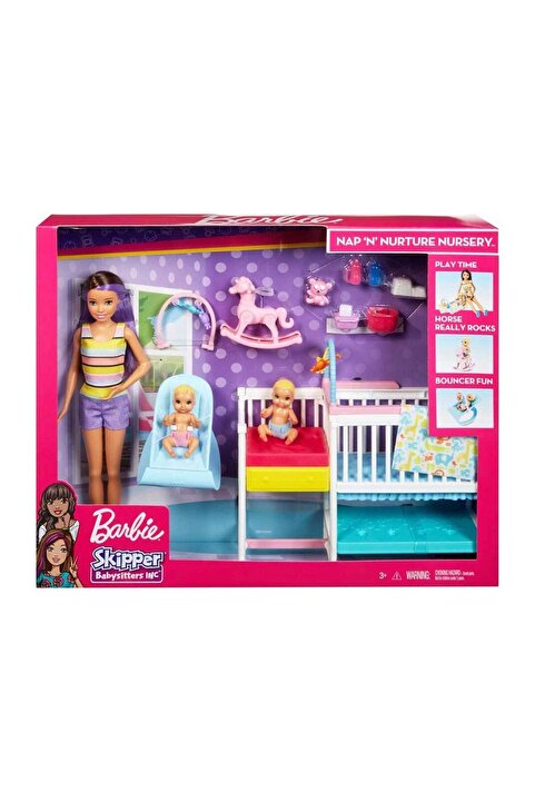 Barbie Bebek Bakıcısı Skipper Uyku Eğitiminde Oyun Seti