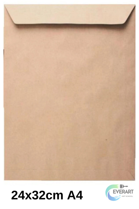 everart Zarf A4 Boyutunda Torba Zarf 24x32 Cm - 50 Adet