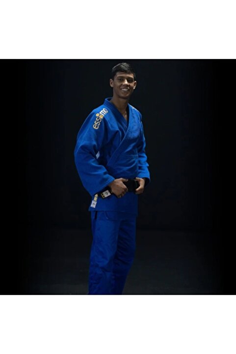 Essimo IJF Onaylı Gold Judo Elbisesi Mavi Judogi