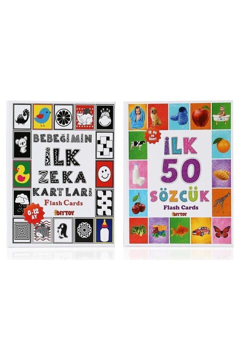 Diytoy Flash Cards İlk 50 Sözcük + Bebeğimin İlk Zeka Kartları / 93509
